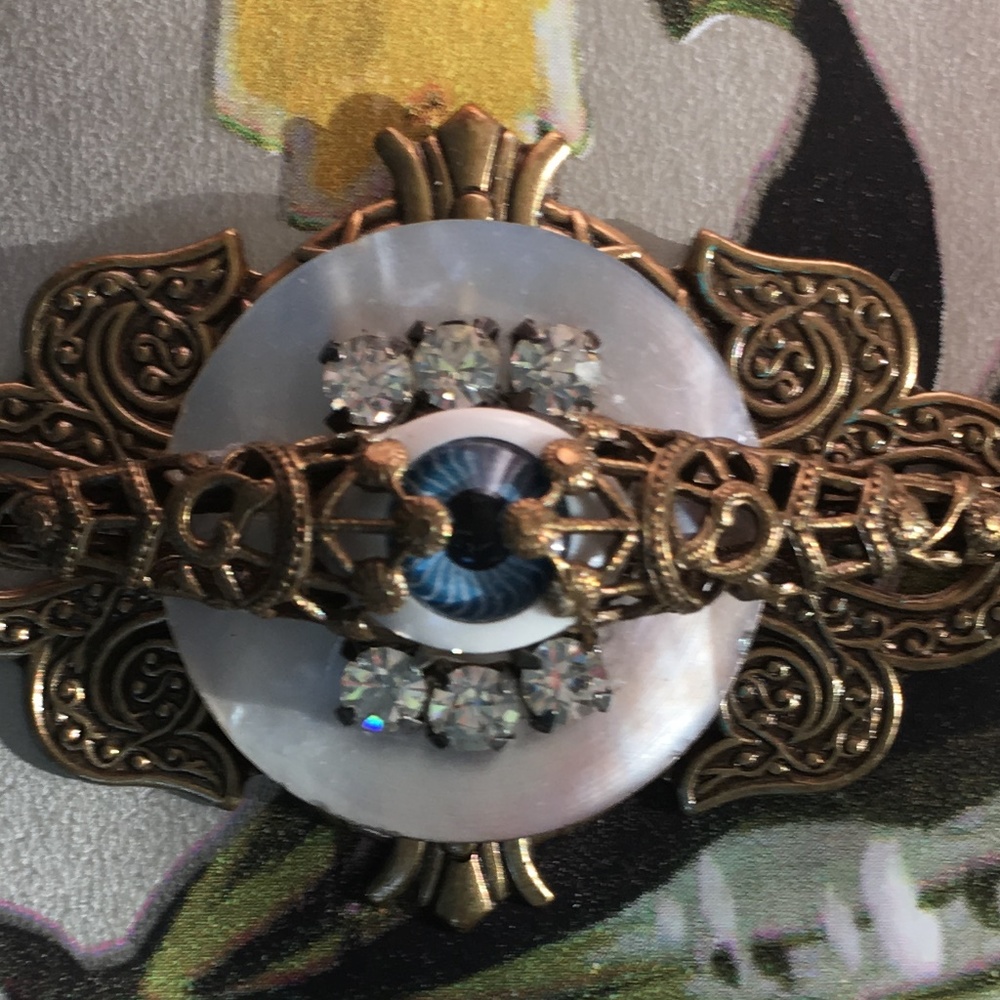Custom Evil Eye Necklace Made From Vintage Pieces
